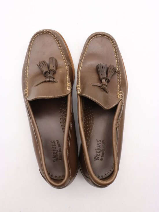 GH Bass Weejuns Tassel Loafers Men\'s Size 9 D Brown Leather Slip On Shoes main image 4
